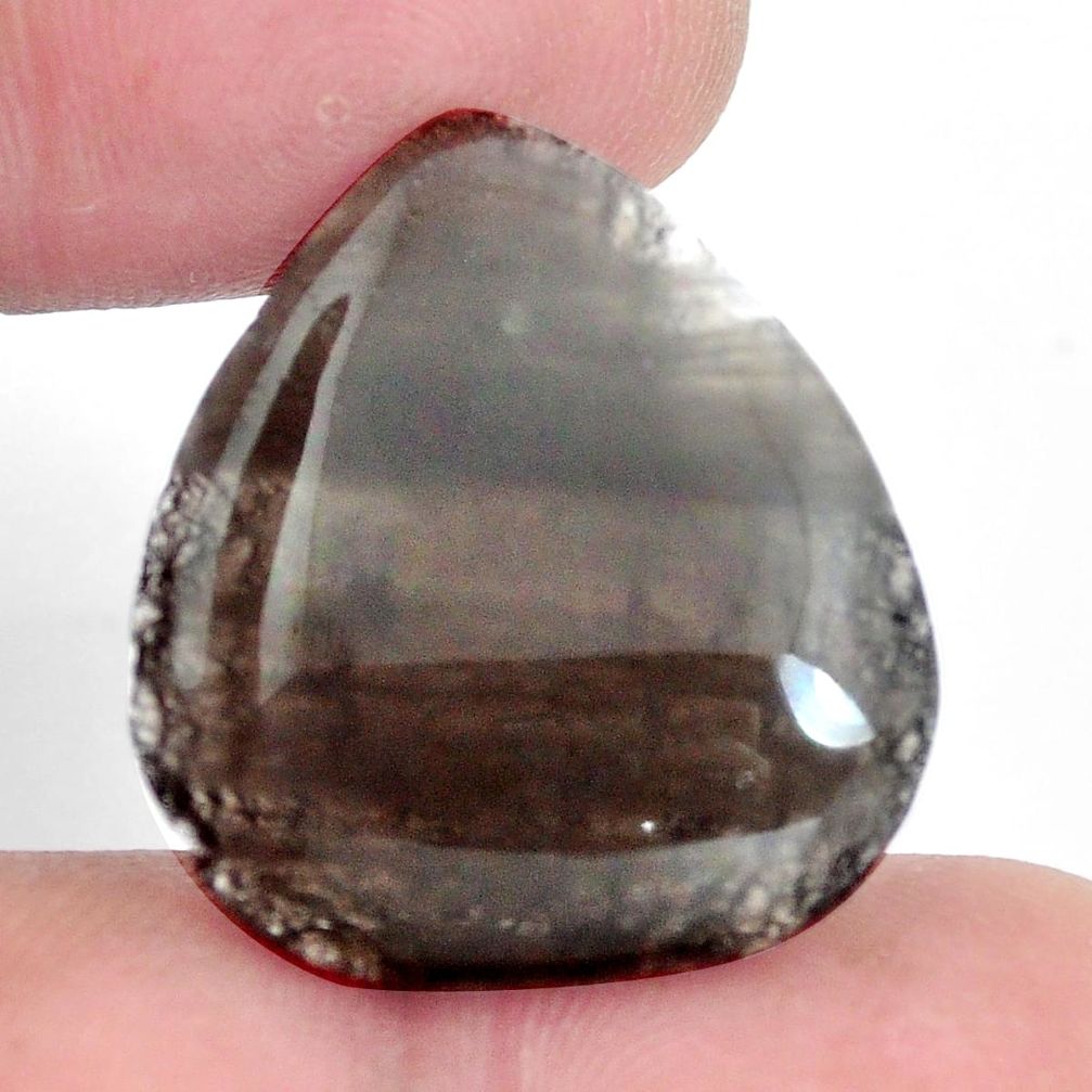 Natural 27.35cts agni manitite brown 26x22.5 mm pear loose gemstone s6347