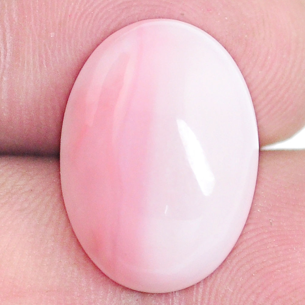 Natural 9.20cts opal pink cabochon 18x13 mm oval loose gemstone s6512