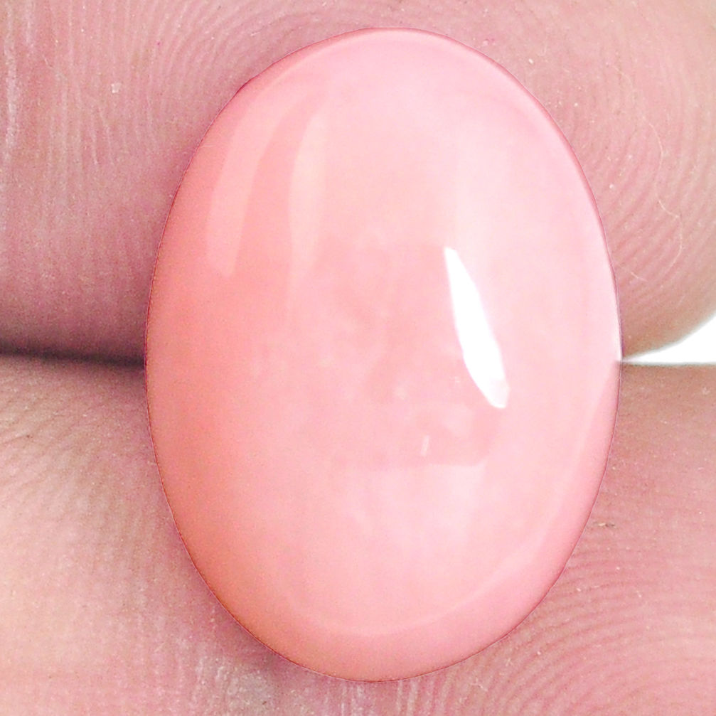 Natural 7.15cts opal pink cabochon 18x13 mm oval loose gemstone s6513