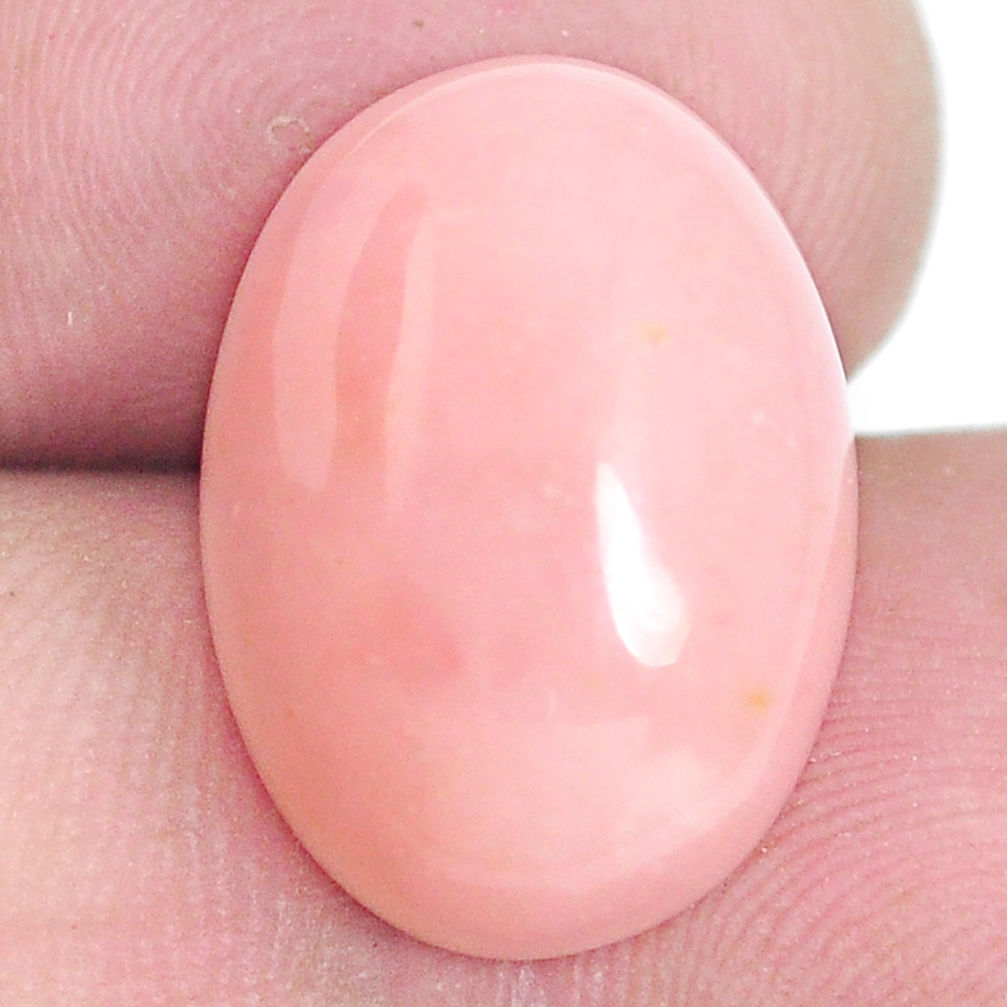 Natural 9.25cts opal pink cabochon 18x13 mm oval loose gemstone s6514