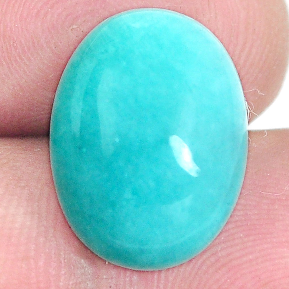 Natural 8.15cts peruvian amazonite green cabochon 16x12 mm loose gemstone s6563