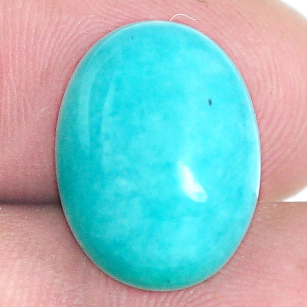 Natural 8.45cts peruvian amazonite green cabochon 16x12 mm loose gemstone s6566