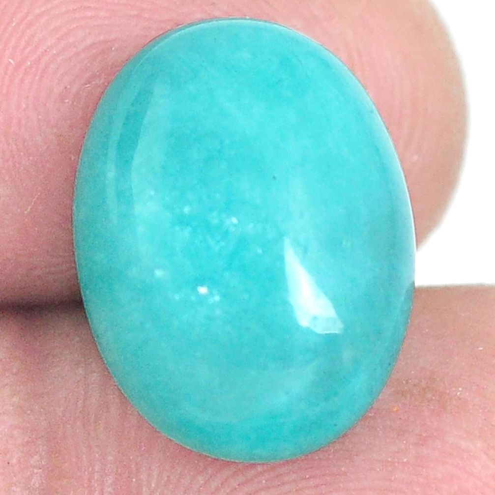 Natural 8.40cts peruvian amazonite green cabochon 16x12 mm loose gemstone s6569