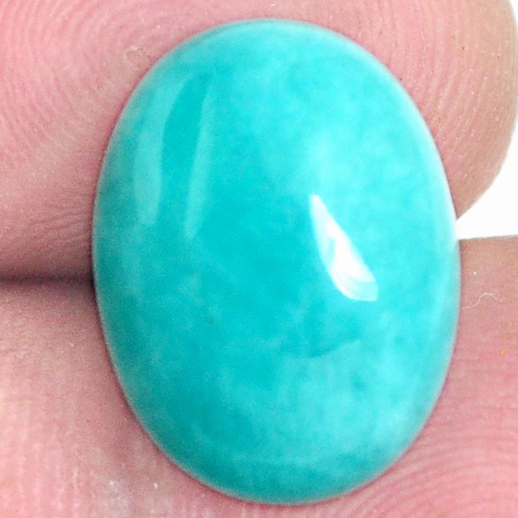 Natural 8.10cts peruvian amazonite green cabochon 16x12 mm loose gemstone s6573