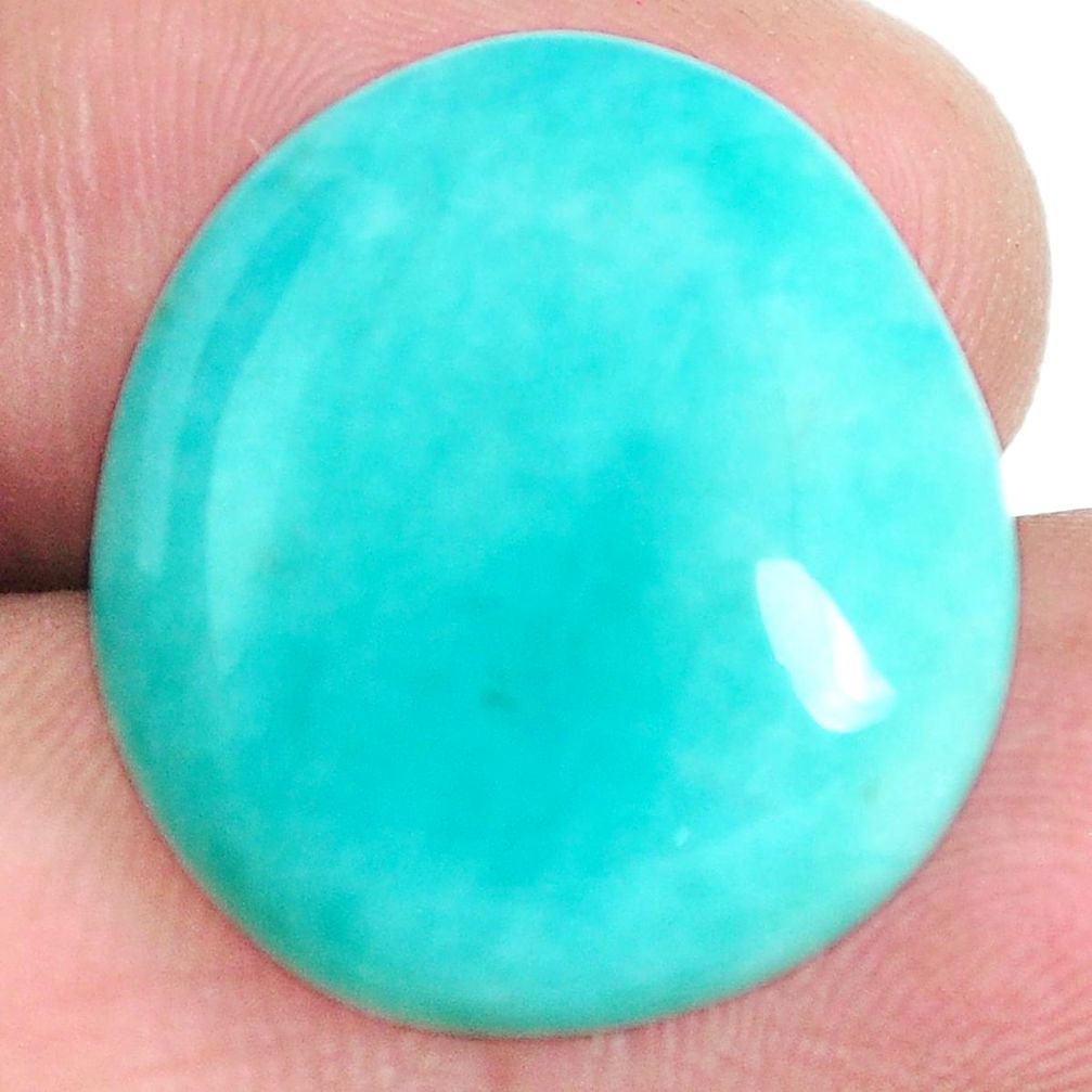 Natural 20.10cts peruvian amazonite green 23x20 mm fancy loose gemstone s6582