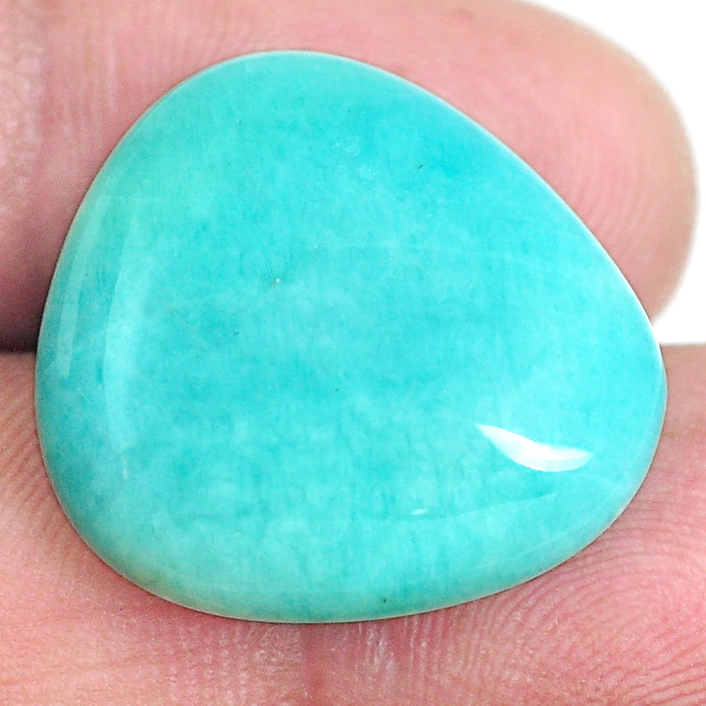 Natural 19.35cts peruvian amazonite green 22x20 mm fancy loose gemstone s6585