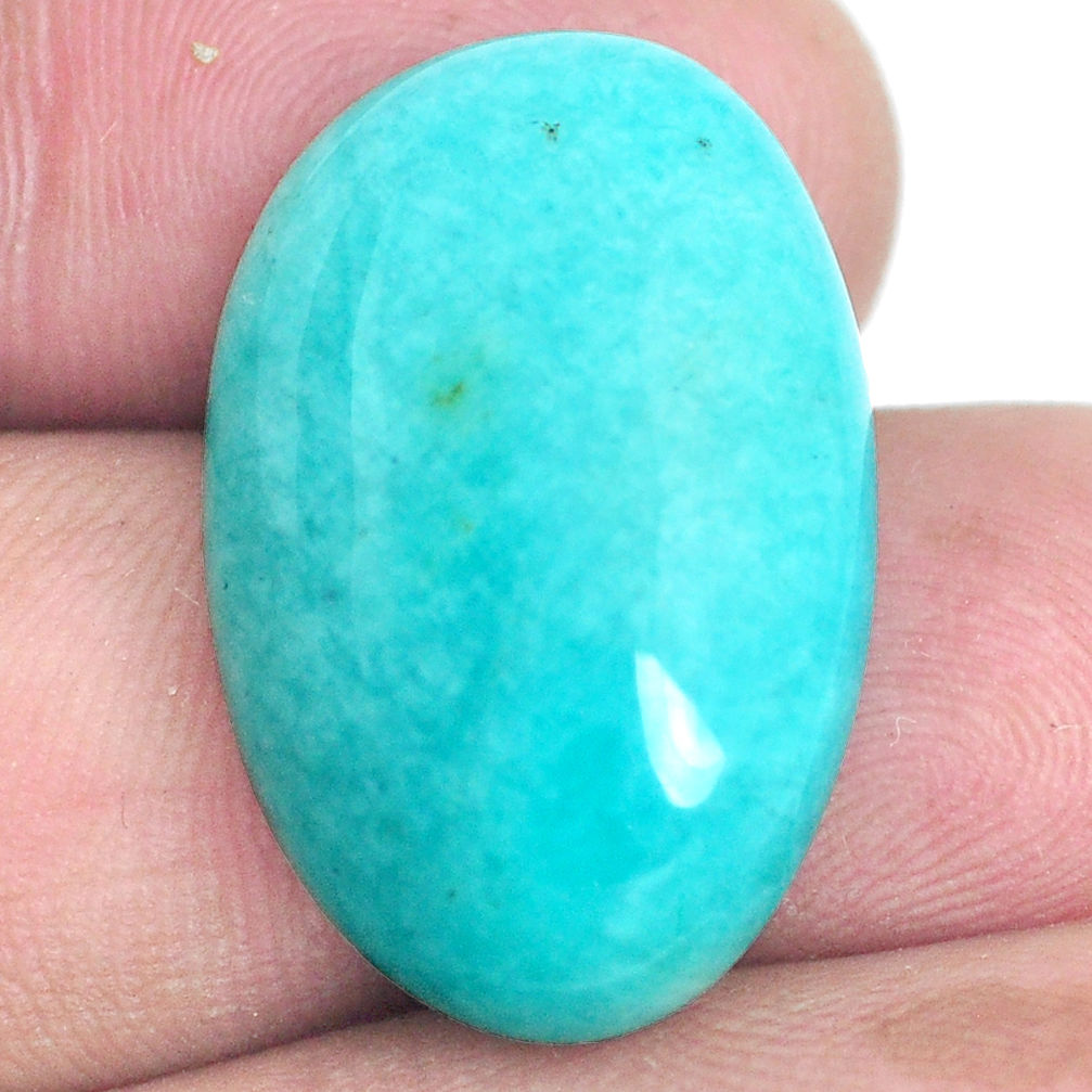 Natural 21.40cts peruvian amazonite green 25x17 mm fancy loose gemstone s6595