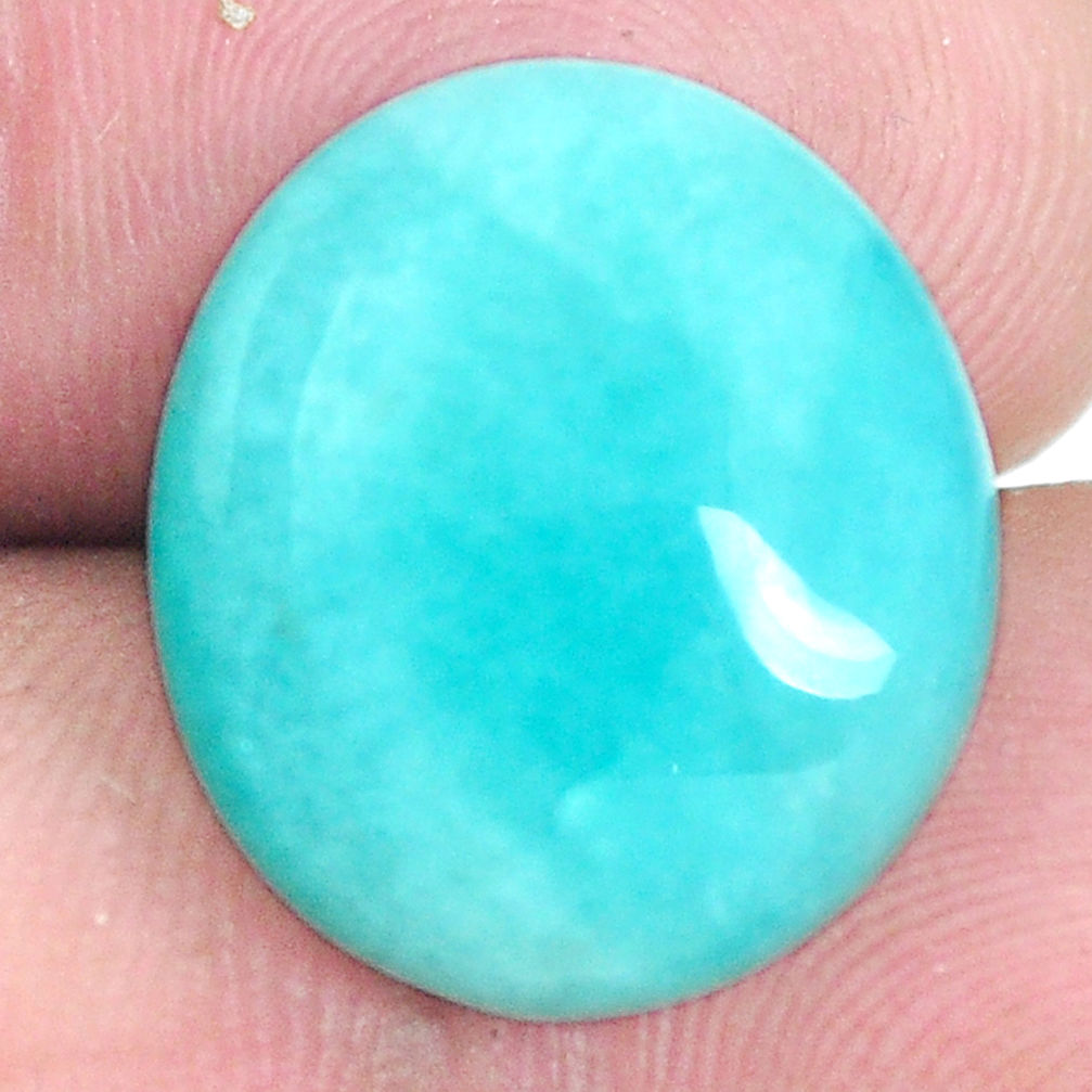 Natural 11.30cts peruvian amazonite green 17.5x15 mm fancy loose gemstone s6596