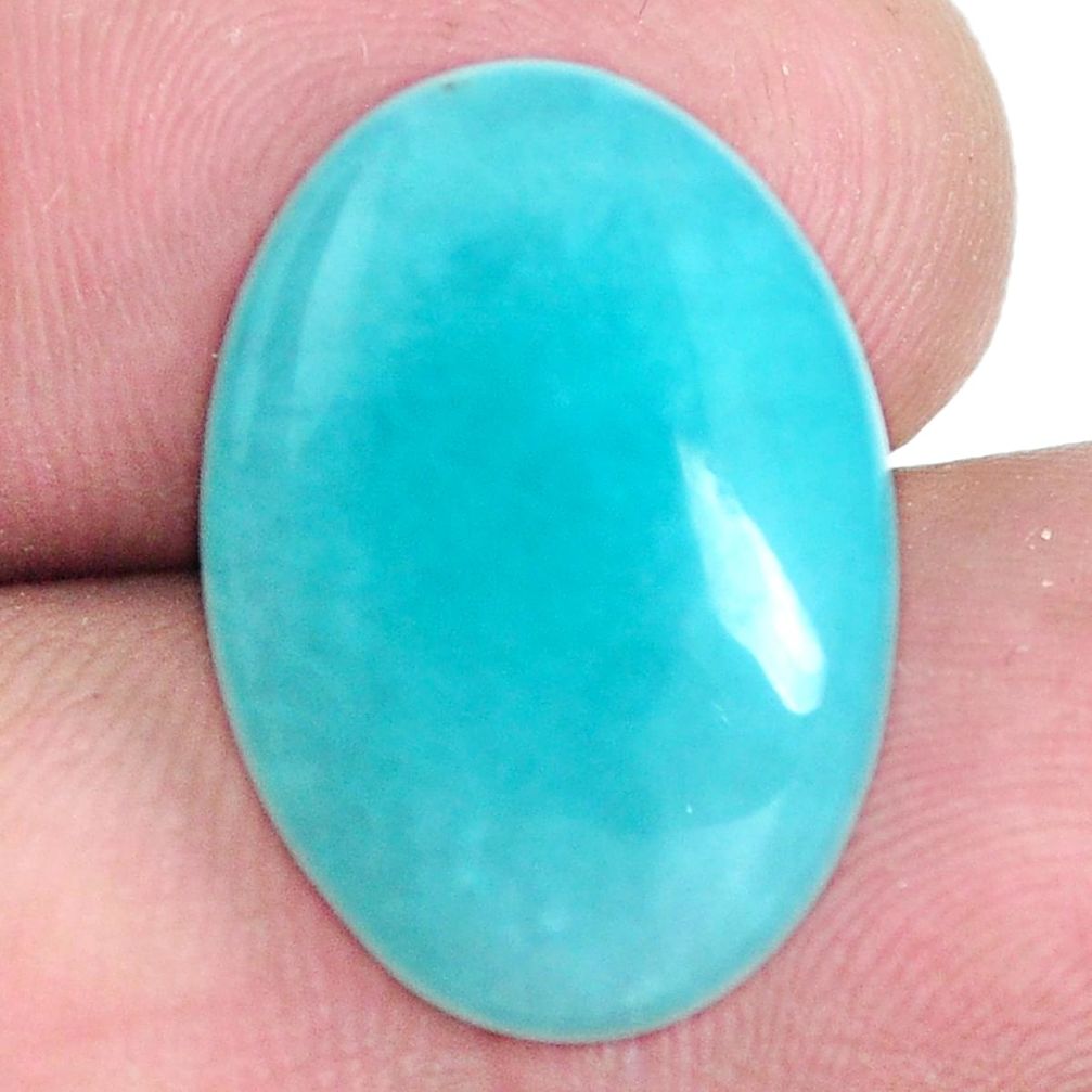 Natural 11.30cts peruvian amazonite green 20x14 mm oval loose gemstone s6598