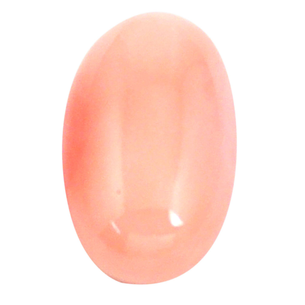 5.15cts natural coral pink taiwanese 15x8.5 mm oval loose gemstone s6670