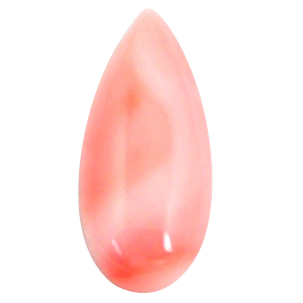 6.20cts natural taiwanese coral pink 20x8 mm pear loose gemstone s6676