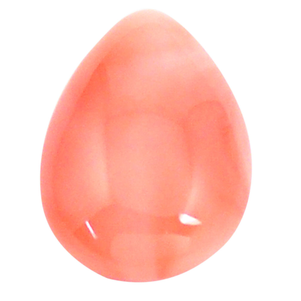 3.10cts natural taiwanese coral pink 13x9 mm pear loose gemstone s6678