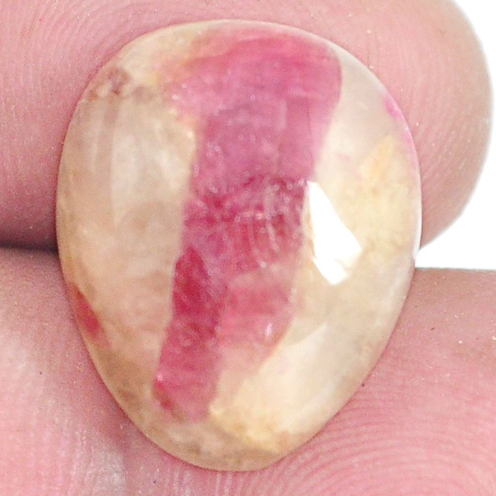 Natural 12.40cts tourmaline in quartz pink 17.5x14 mm pear loose gemstone s6707