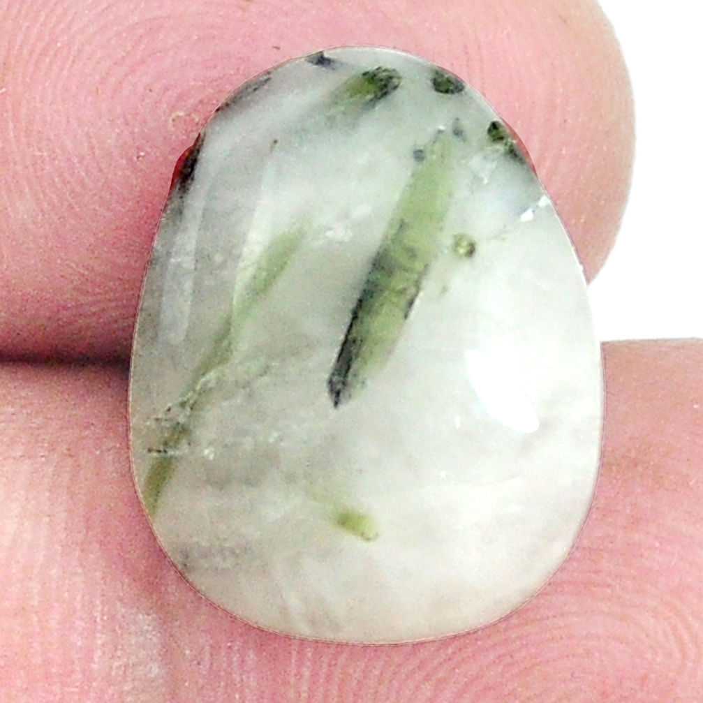 Natural 9.15cts tourmaline in quartz green 17x13.5 mm fancy loose gemstone s6724