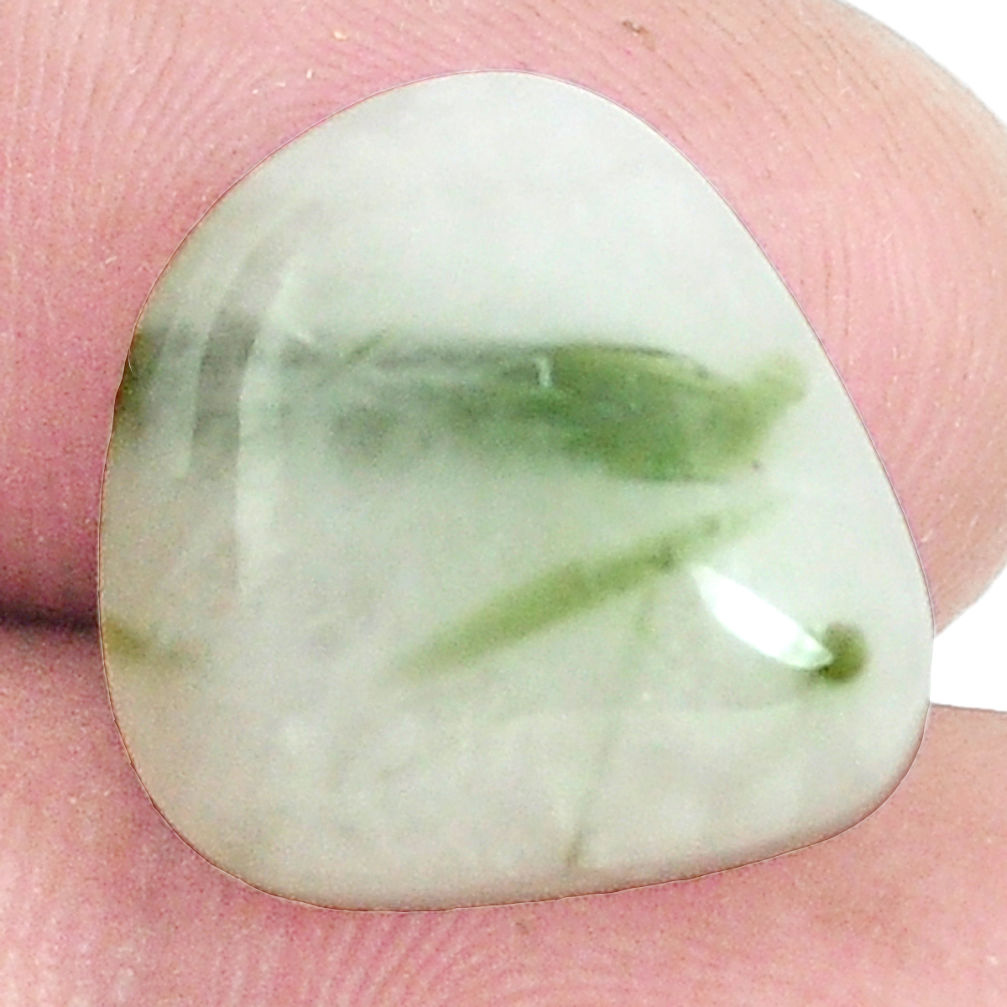Natural 11.25cts tourmaline in quartz green 16.5x16mm fancy loose gemstone s6725