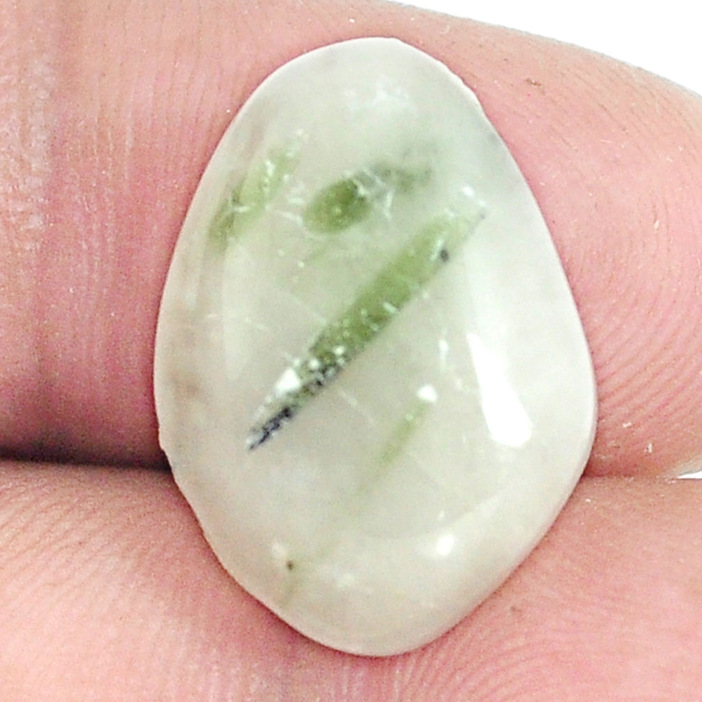 Natural 11.30cts tourmaline in quartz green 19x14 mm fancy loose gemstone s6727