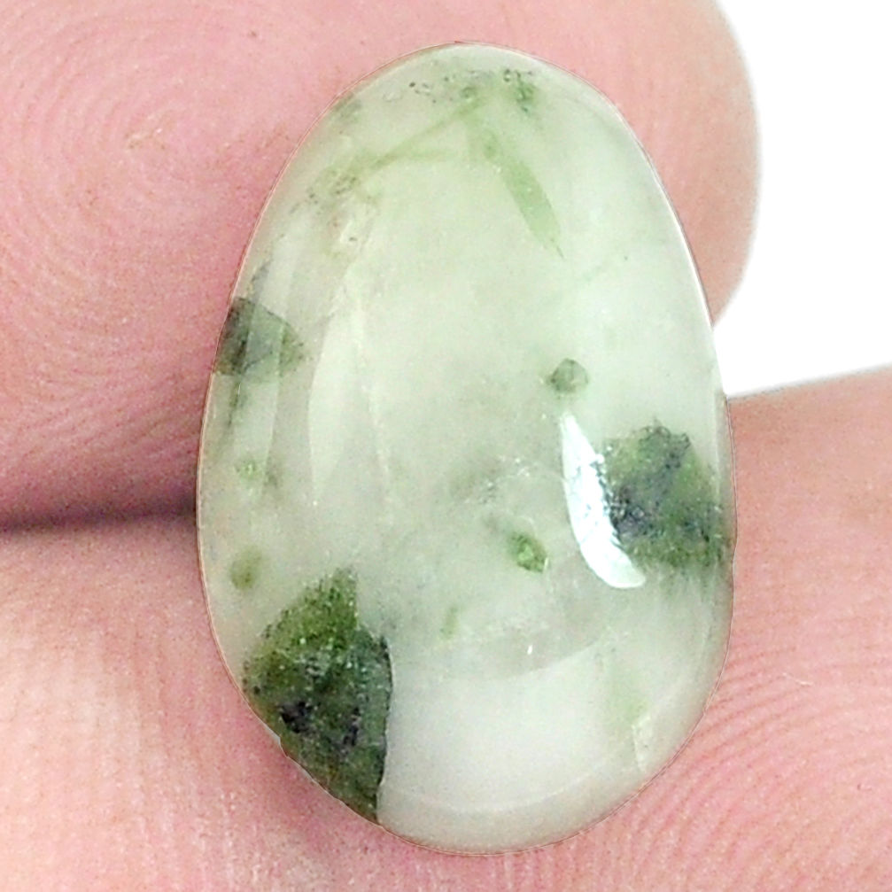 Natural 9.05cts tourmaline in quartz green 17x11 mm fancy loose gemstone s6732