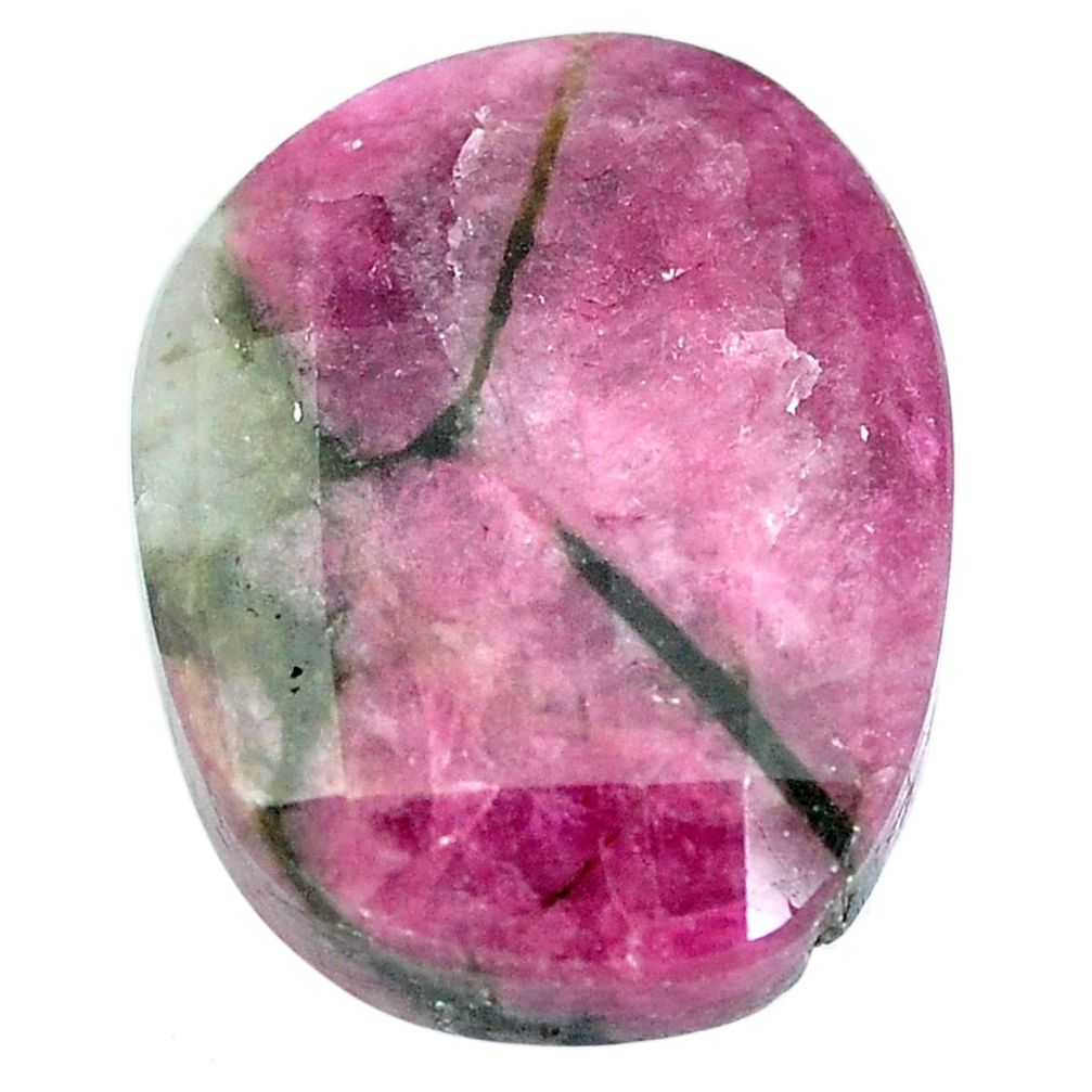 Natural 25.15cts tourmaline pink faceted 23.5x18.5 mm loose gemstone s6742