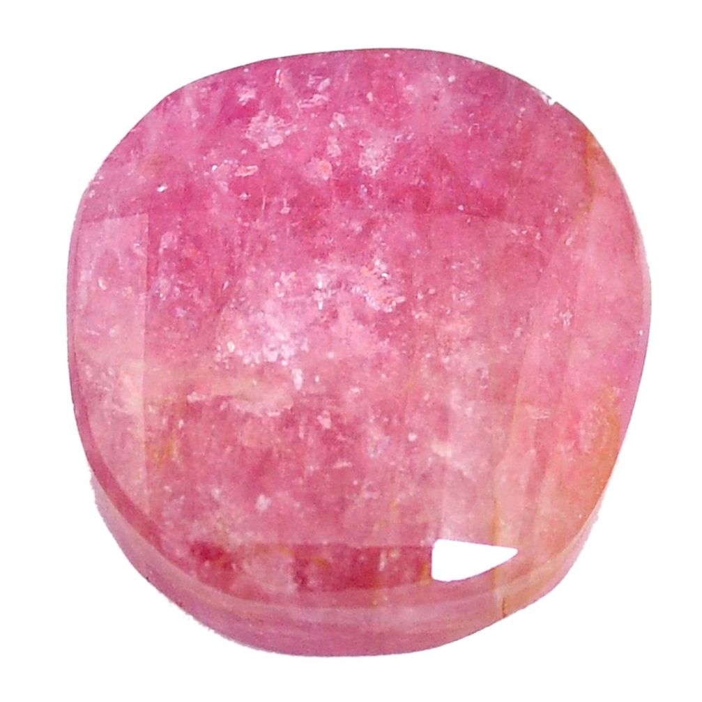 Natural 25.15cts tourmaline pink faceted 21x19 mm fancy loose gemstone s6748