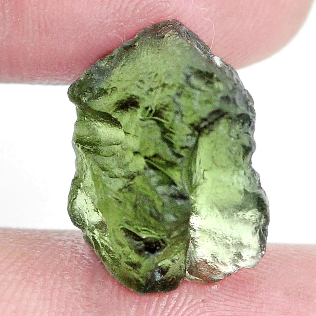 Natural 11.30cts moldavite (genuine czech) green 18.5x14 mm loose gemstone s6804