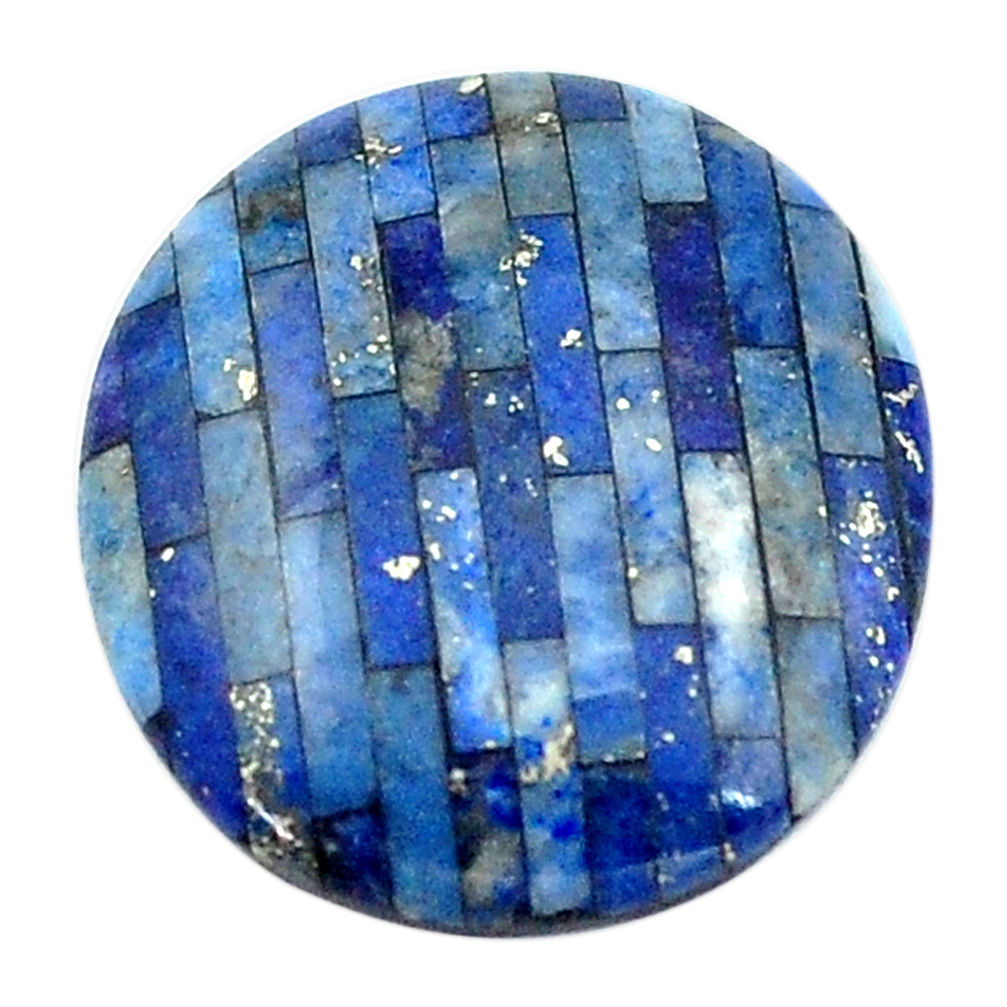 Natural 7.40cts lapis lazuli blue cabochon 18x16 mm oval loose gemstone s6855