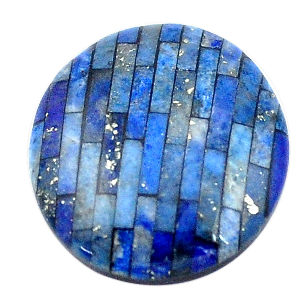 Natural 8.45cts lapis lazuli blue cabochon 18x16 mm oval loose gemstone s6858