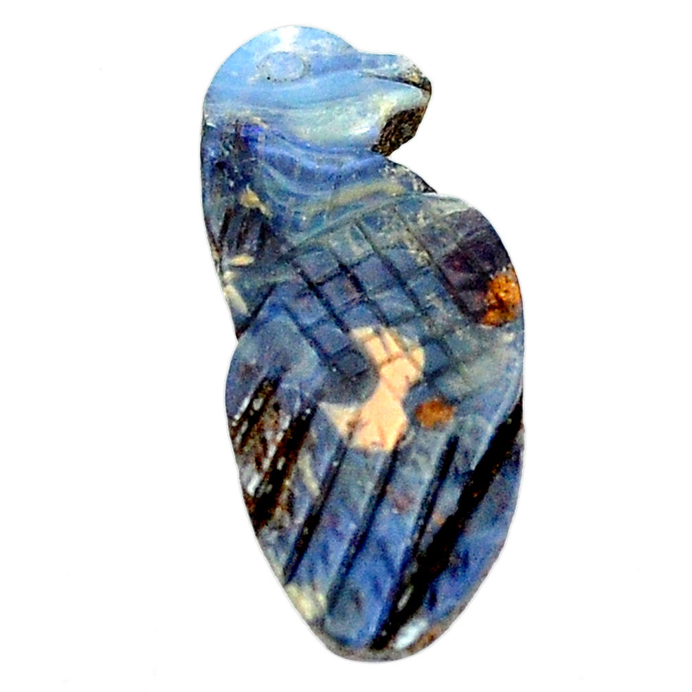 Natural 18.40cts boulder opal carving brown 31x12.5 mm loose gemstone s6924