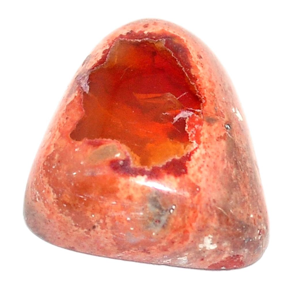 Natural 9.35cts mexican fire opal multi color 16x16 mm loose gemstone s7096