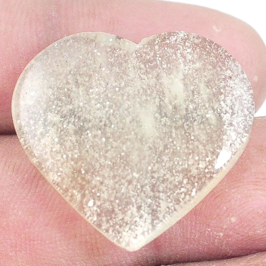 Natural 23.45cts libyan desert glass cabochon 25x27mm heart loose gemstone s7139