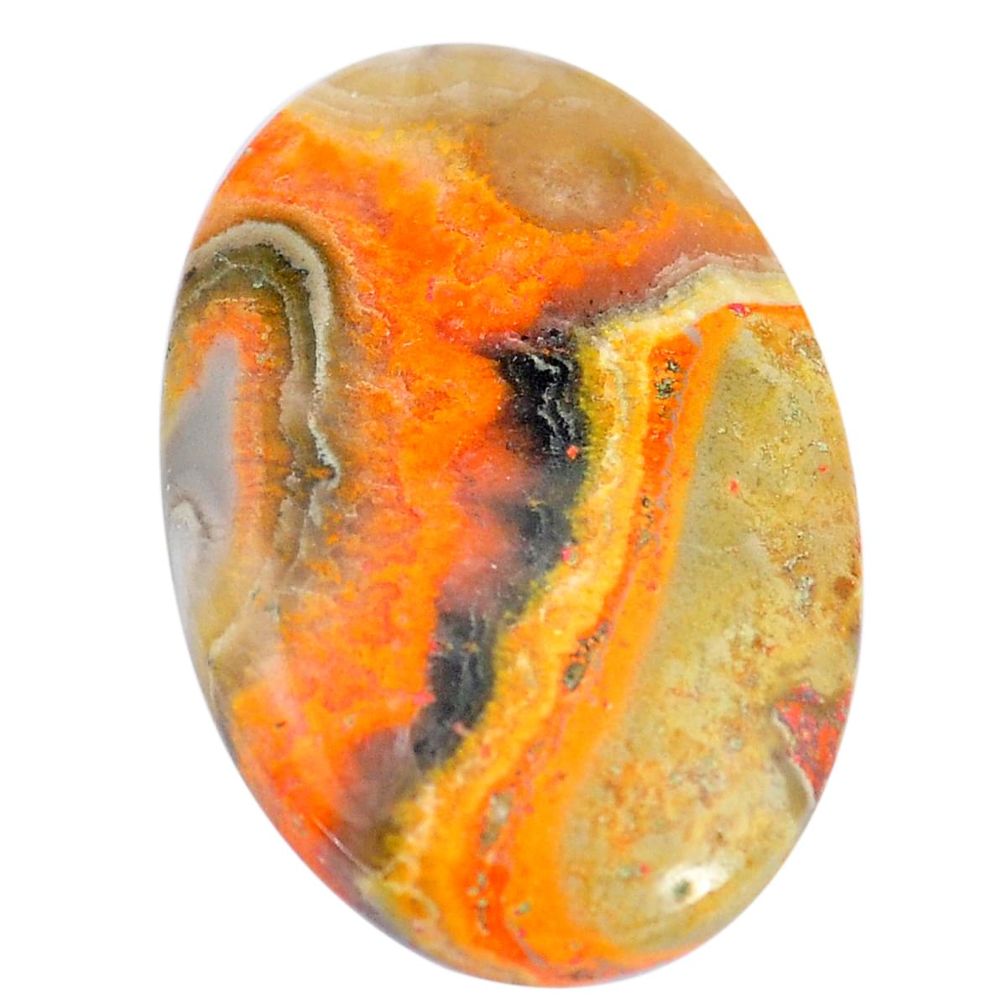 Natural 48.40cts bumble bee australian jasper 39x26 mm oval loose gemstone s7163