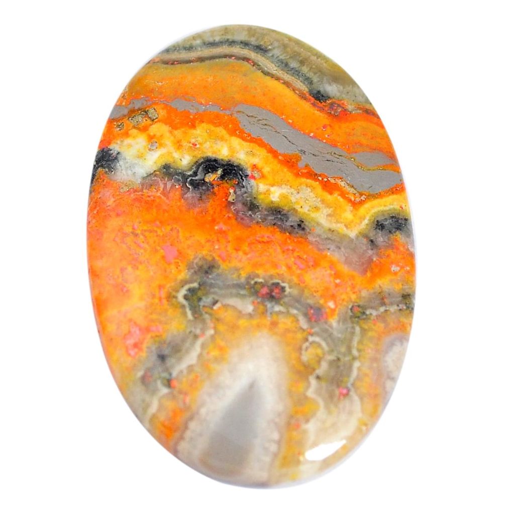 Natural 52.35cts bumble bee australian jasper 44x28 mm oval loose gemstone s7169