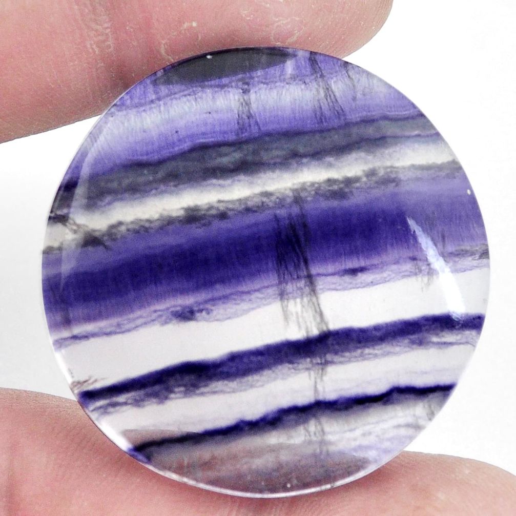 Natural 84.35cts fluorite multicolor cabochon 36.5x36.5 mm loose gemstone s7204