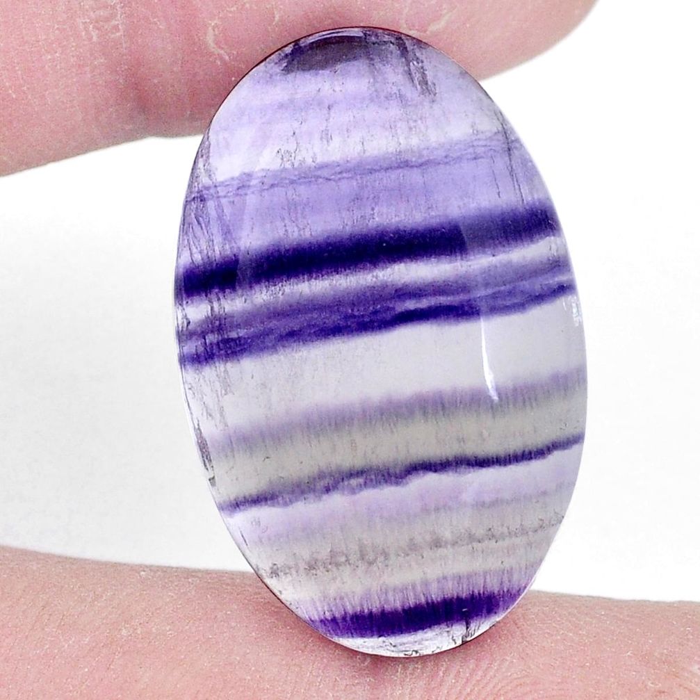 Natural 35.10cts fluorite multicolor cabochon 30x19 mm oval loose gemstone s7207