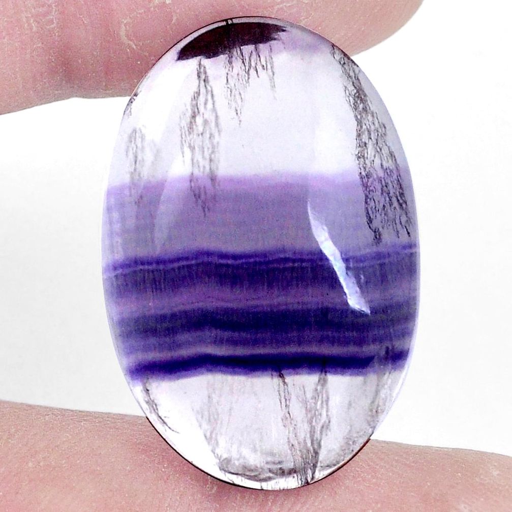 Natural 37.25cts fluorite multicolor cabochon 29x20 mm oval loose gemstone s7210