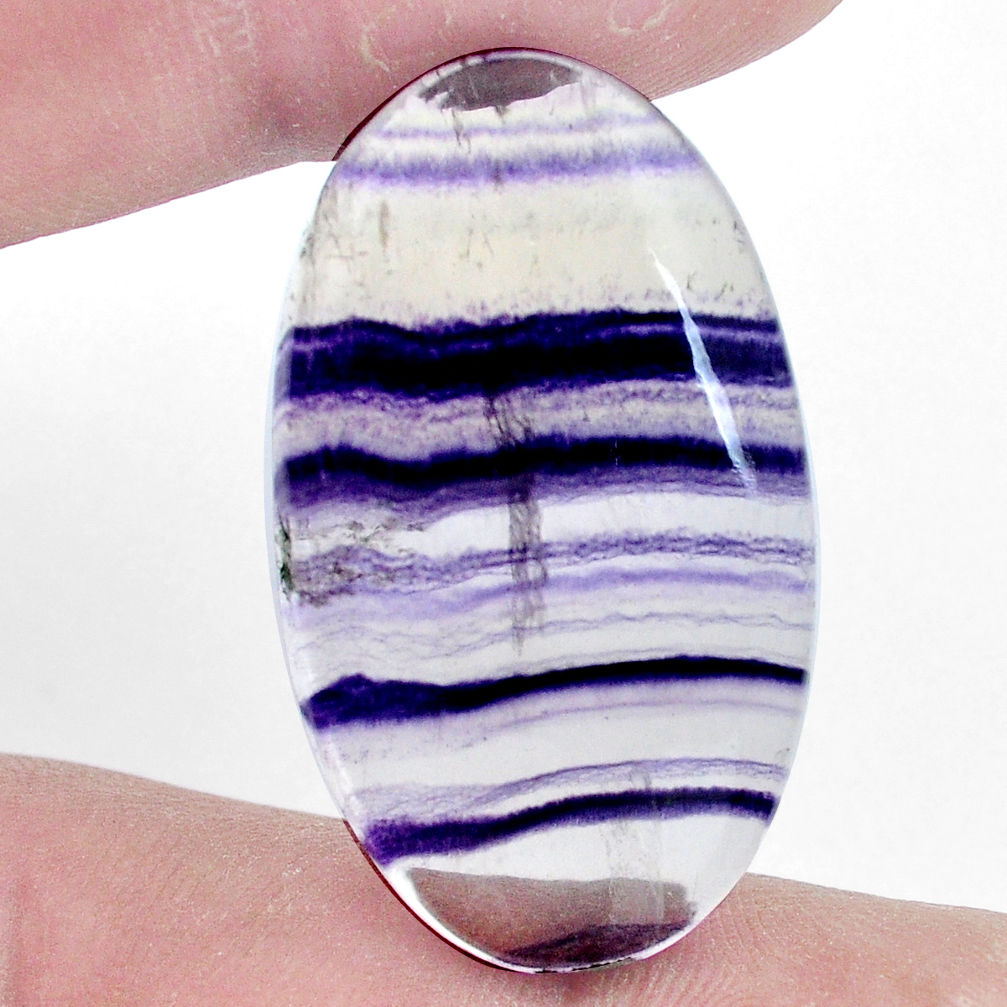 Natural 41.30cts fluorite multicolor cabochon 34x20 mm oval loose gemstone s7212