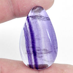 Natural 39.35cts fluorite multicolor cabochon 35x21 mm pear loose gemstone s7213