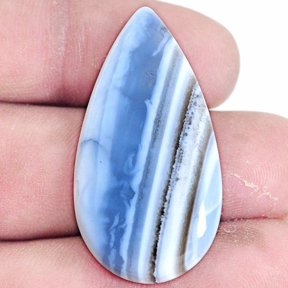 Natural 23.45cts owyhee opal blue cabochon 37x19 mm loose gemstone s7232