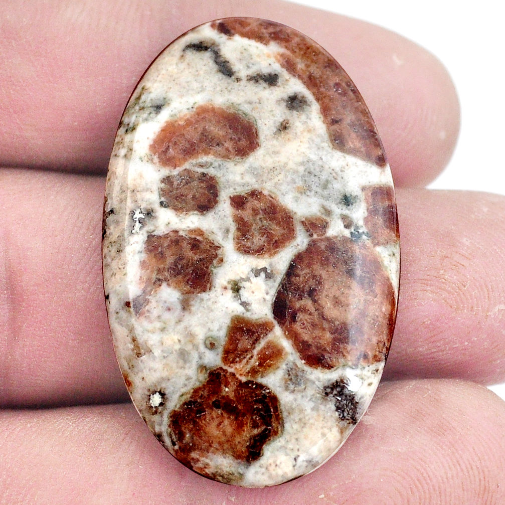 Natural 38.45cts garnet in limestone spessartine 38x23.5 mm loose gemstone s7290