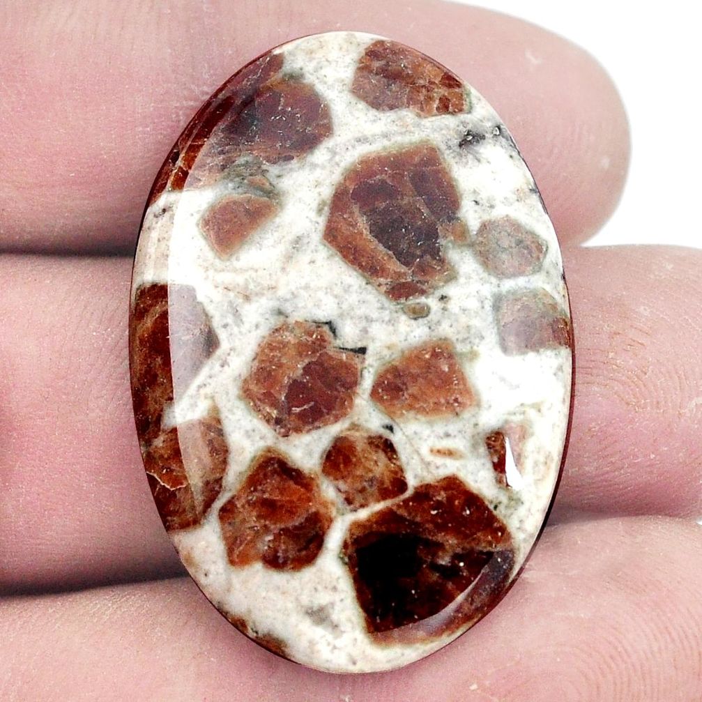 Natural 35.10cts garnet in limestone spessartine 36x24 mm loose gemstone s7293