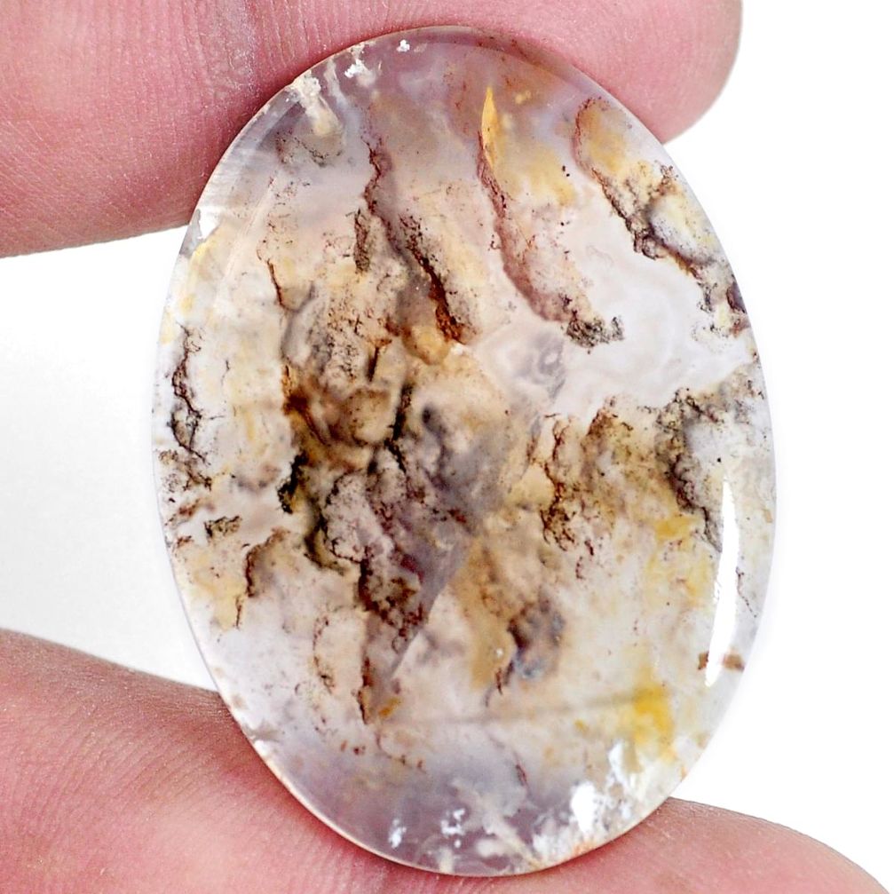 Natural 31.05cts plum agate multicolor cabochon 39x28 mm loose gemstone s7310