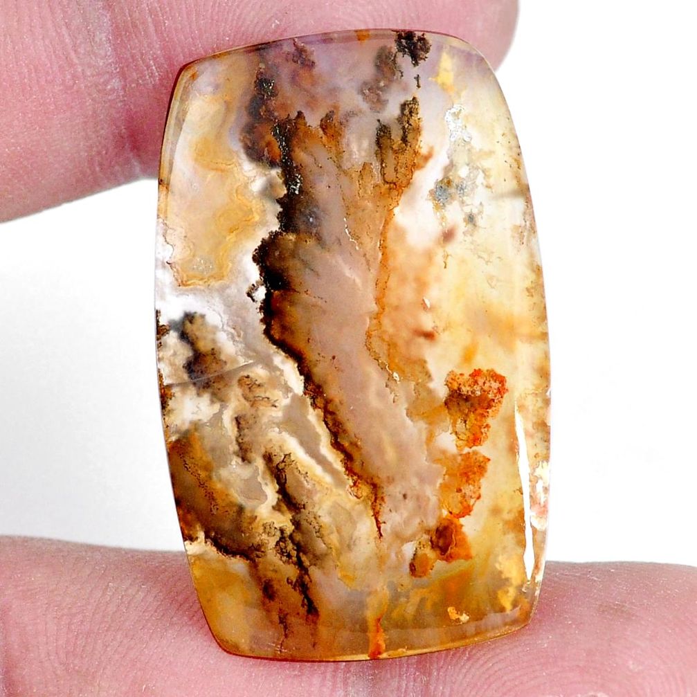 Natural 25.10cts plum agate multicolor cabochon 35x22 mm loose gemstone s7314