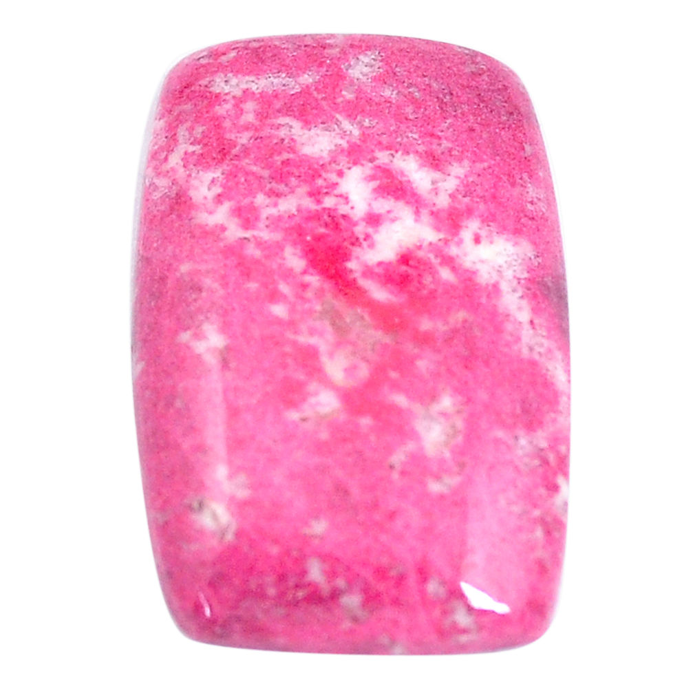 Natural 31.30cts thulite pink cabochon 28x17.5 mm octagan loose gemstone s7324