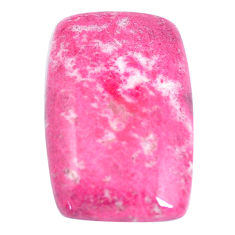 Natural 31.30cts thulite pink cabochon 28x17.5 mm octagan loose gemstone s7324