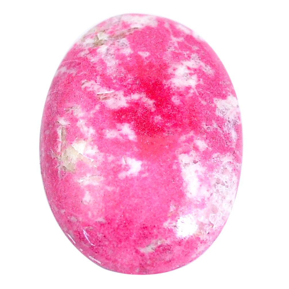 Natural 27.35cts thulite pink cabochon 29x20 mm oval loose gemstone s7327