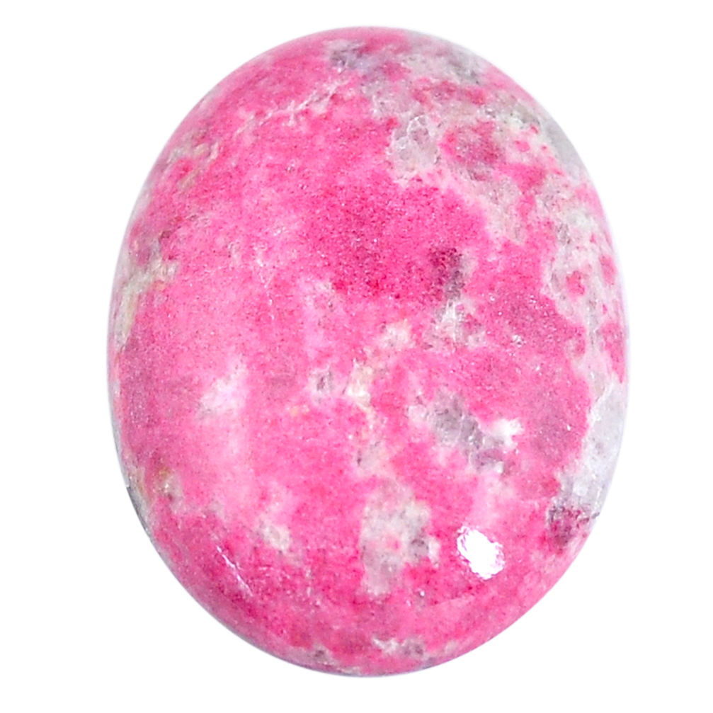 Natural 27.35cts thulite pink cabochon 28x20 mm oval loose gemstone s7328
