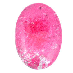 Natural 26.30cts thulite pink cabochon 33x20 mm oval loose gemstone s7330
