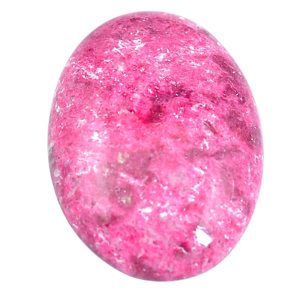 Natural 28.10cts thulite pink cabochon 30x21 mm oval loose gemstone s7332