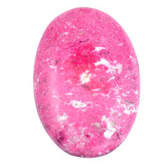 Natural 28.45cts thulite pink cabochon 31x20 mm oval loose gemstone s7334