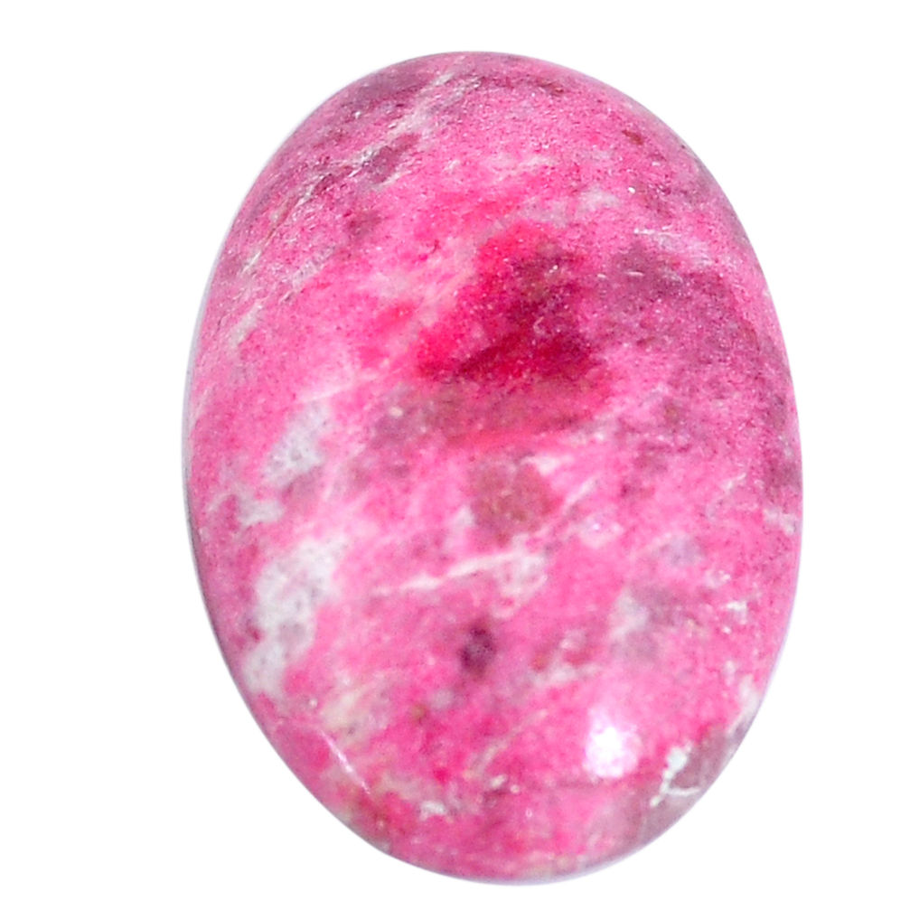 Natural 30.15cts thulite pink cabochon 30x20 mm oval loose gemstone s7337