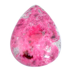 Natural 27.40cts thulite pink cabochon 29x21 mm pear loose gemstone s7340